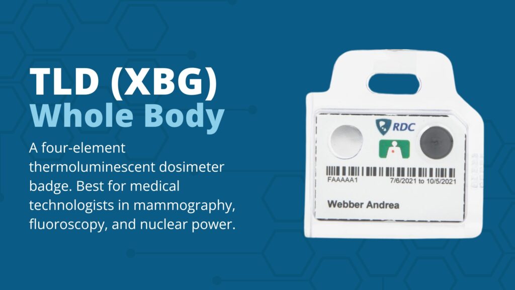 A TLD Whole Body badge from Radiation Detection Company.