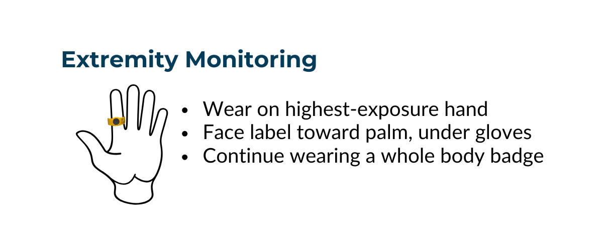 Extremity Monitoring Dosimeter Badge Wear Guidance