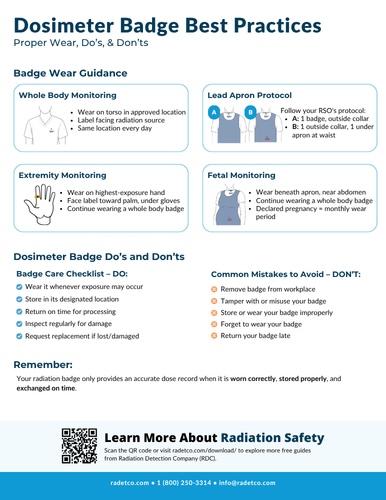 Radiation Dosimeter Badge Best Practices Infographic