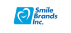 Logo of Smile Brands Inc. featuring a stylized drawing of a smile within a blue square, followed by the company name in blue text on a white background.