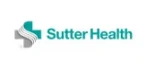 Logo of Sutter Health featuring a stylized blue and grey cross symbol on the left, with the name Sutter Health in teal text to the right.